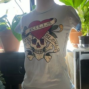Ed Hardy and Christian Audigier women’s t-shirt. Like new condition. Never worn.